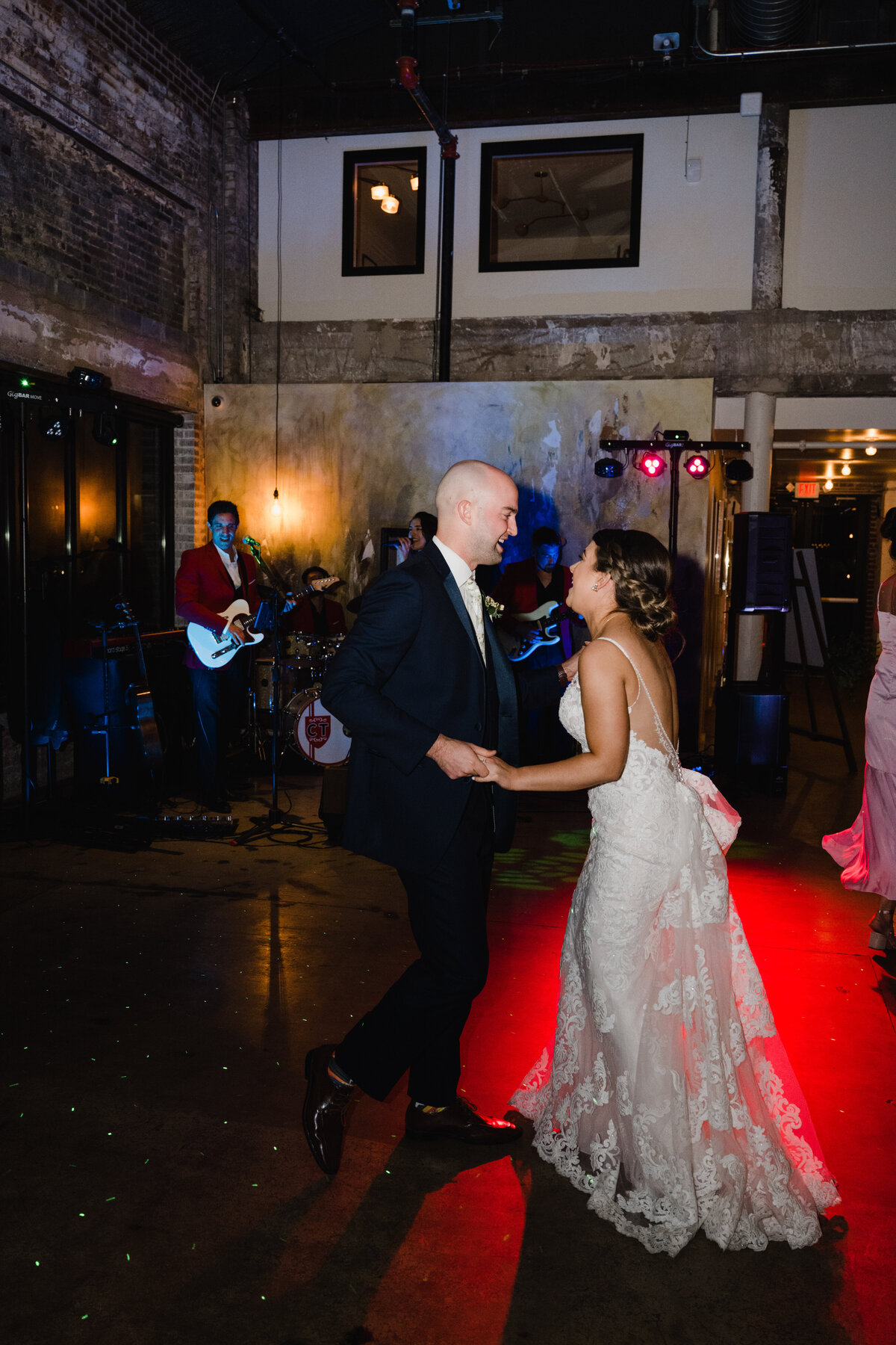 indoor first dance wedding photos