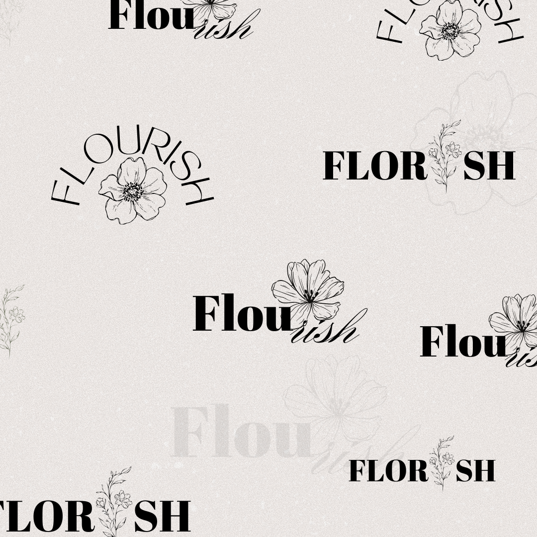 Flourish Logo Typography