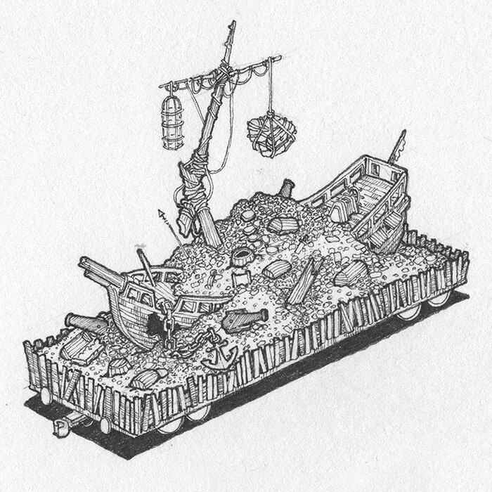 Pen and Ink Illustration of Inktober 2023 prompt: Fortune