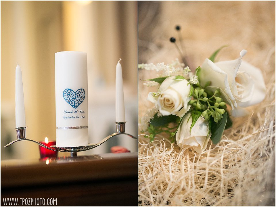 Unity candle and boutonniere
