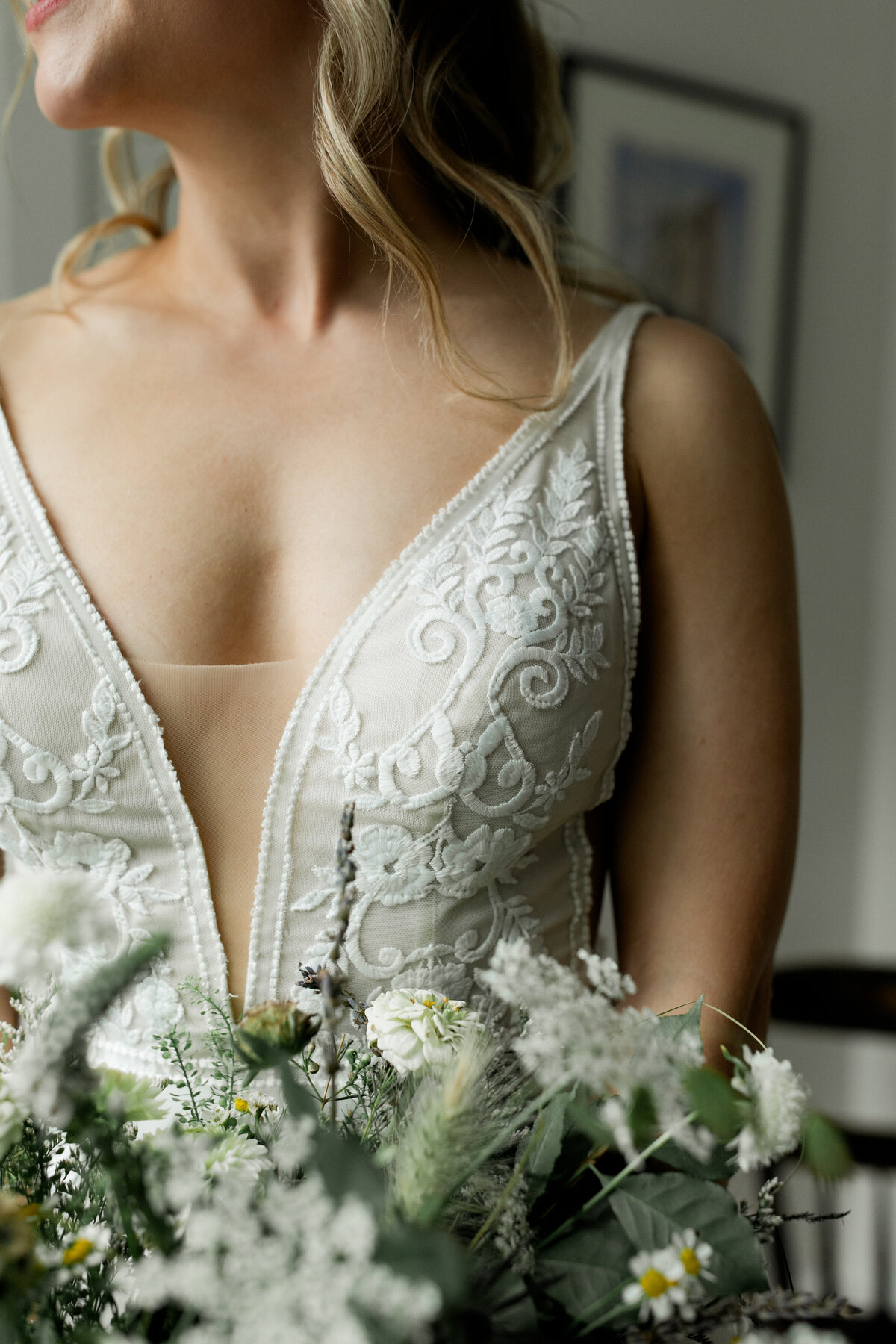 timeless-lace-wedding-gown-plunge-neckline