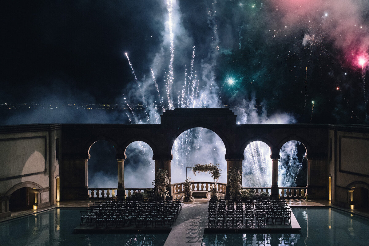 la fortaleza mallorca luxury wedding fireworks