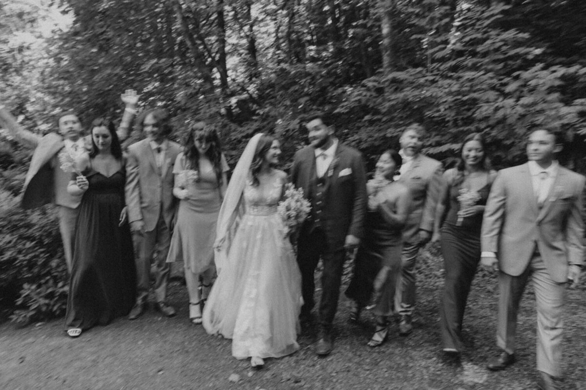 bridal party candid wedding photographer