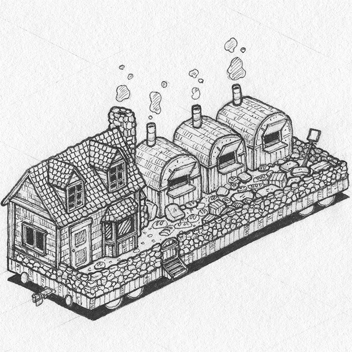 Pen and Ink Illustration of Inktober 2023 prompt: Rise