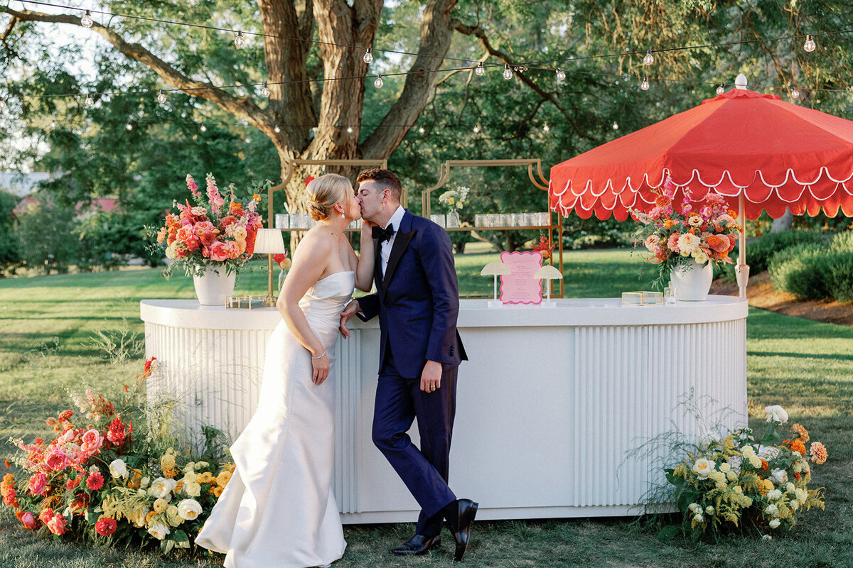 Colorful Summer New England Wedding Cocktail Hour Inspiration - Verve Event Co. - Laura Rose Weddings (1)