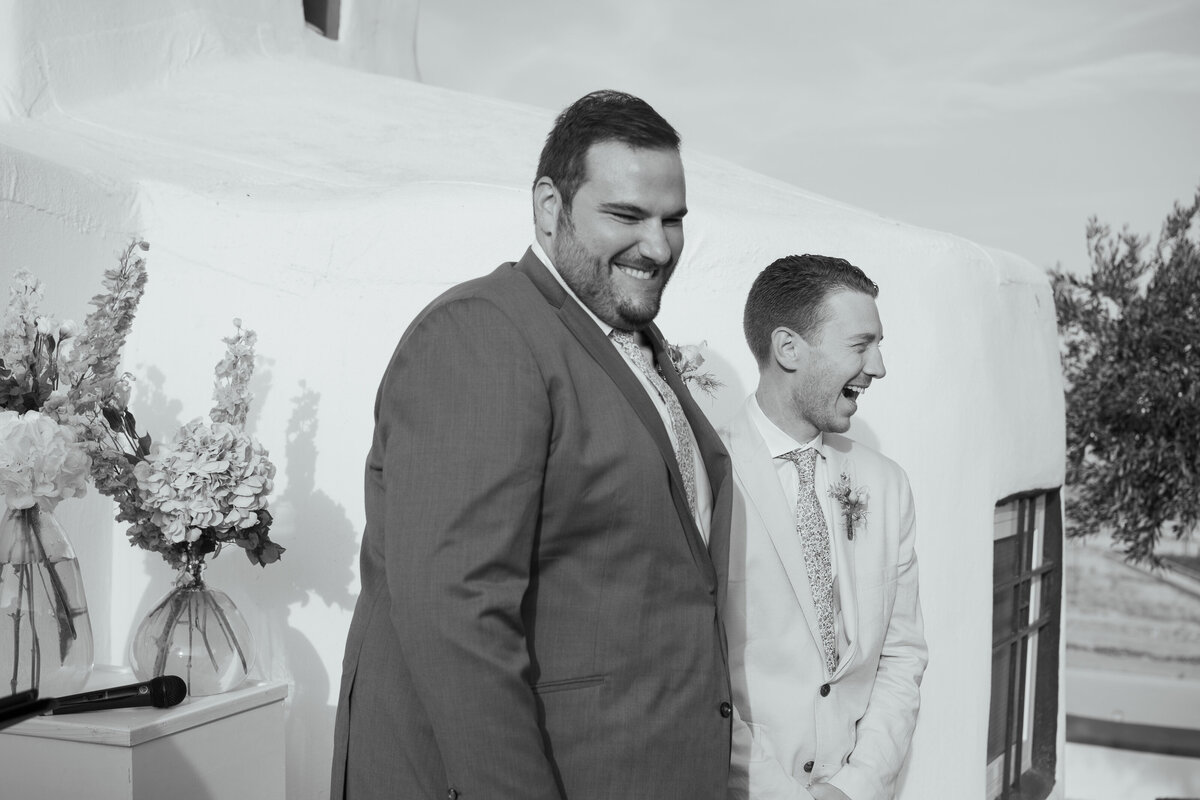 ceremony at a destination island wedding on Paros, Greece