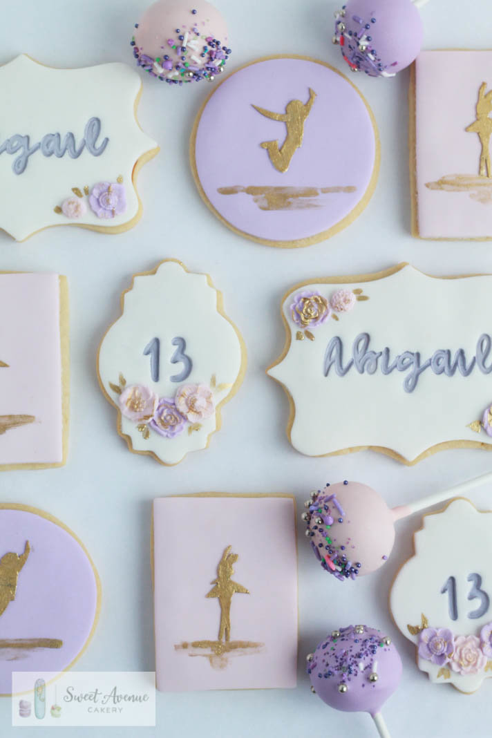 dance birthday cookies