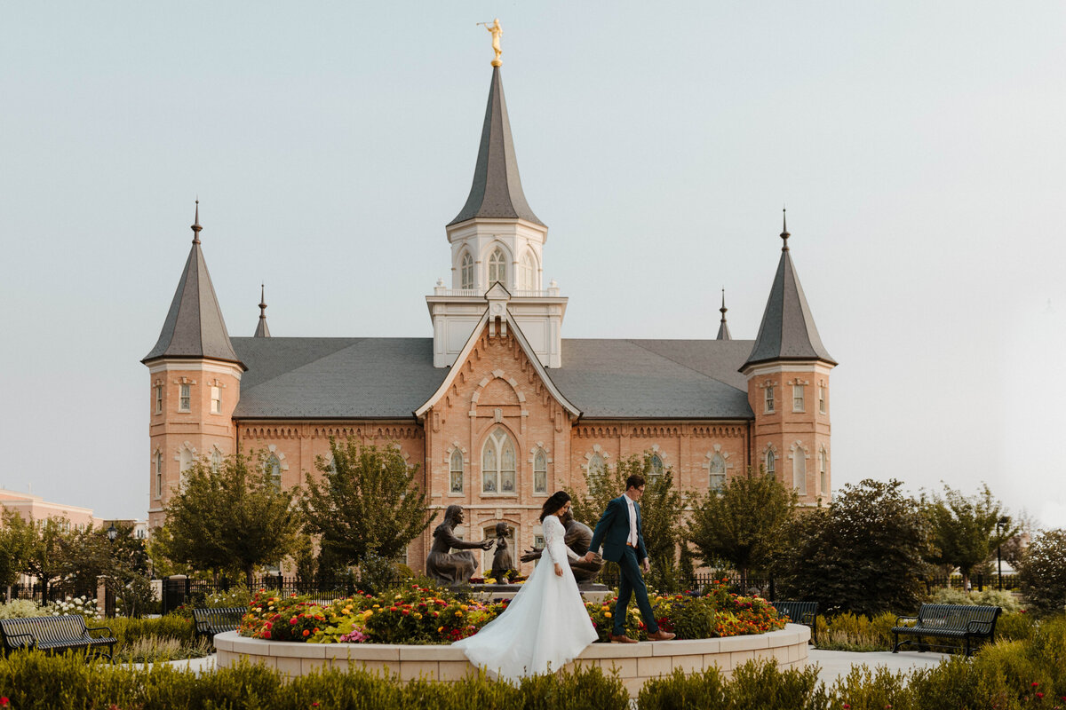 August Wedding at Provo City Center Temple