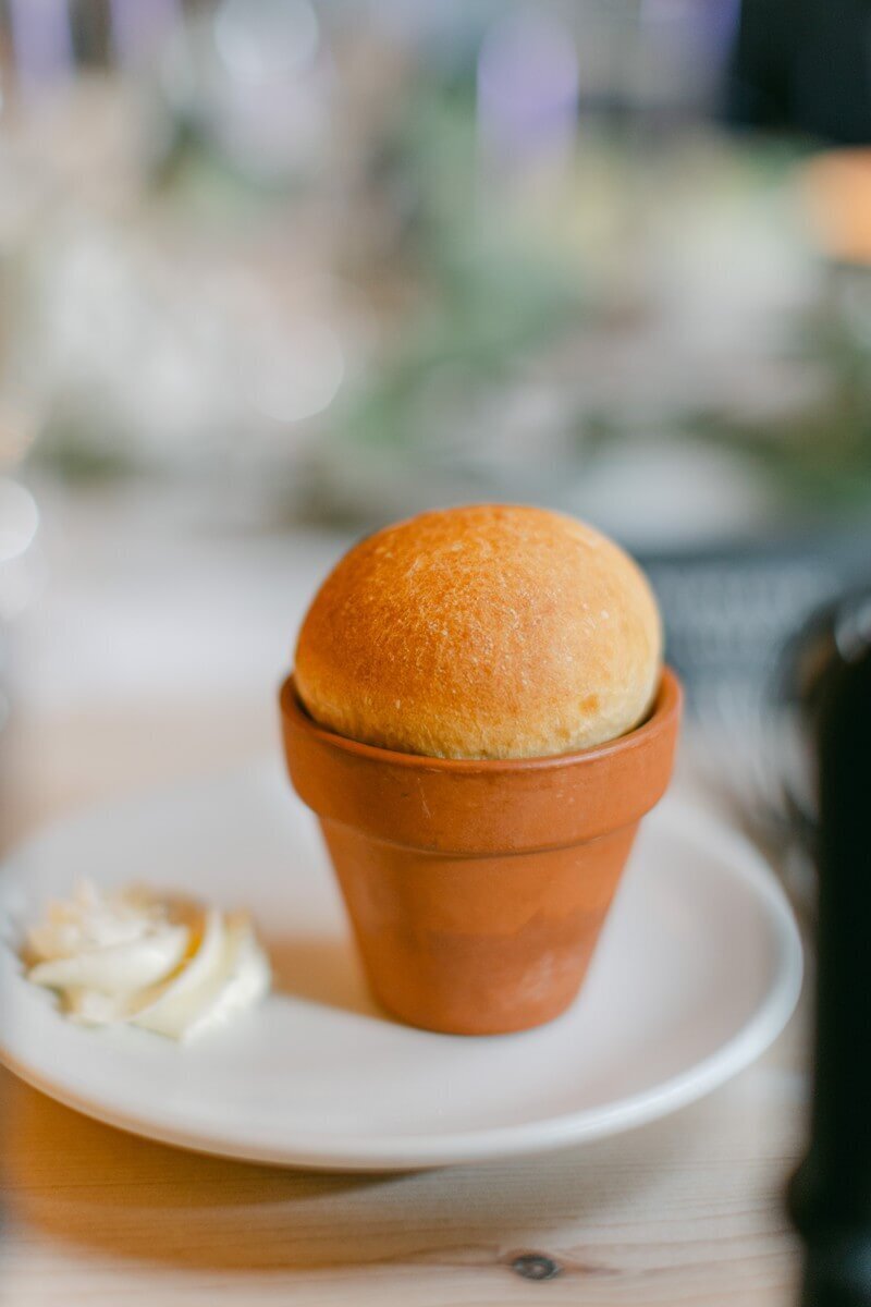 terrain bread in flower pot