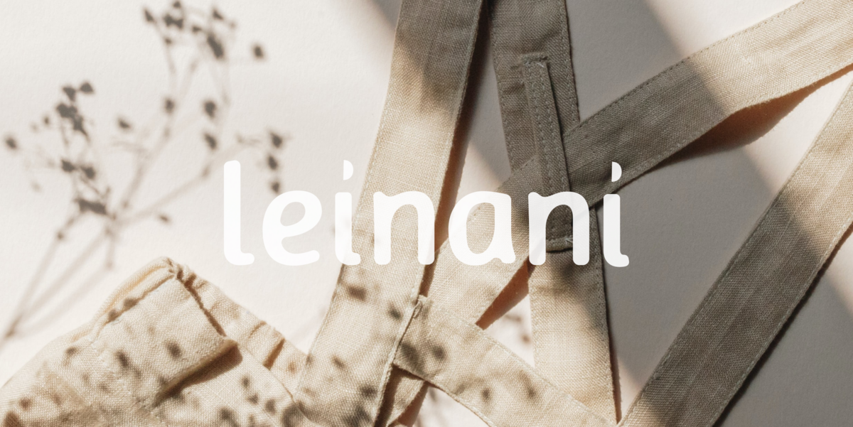 leinani playful minimalistic logotype for organic fashion label