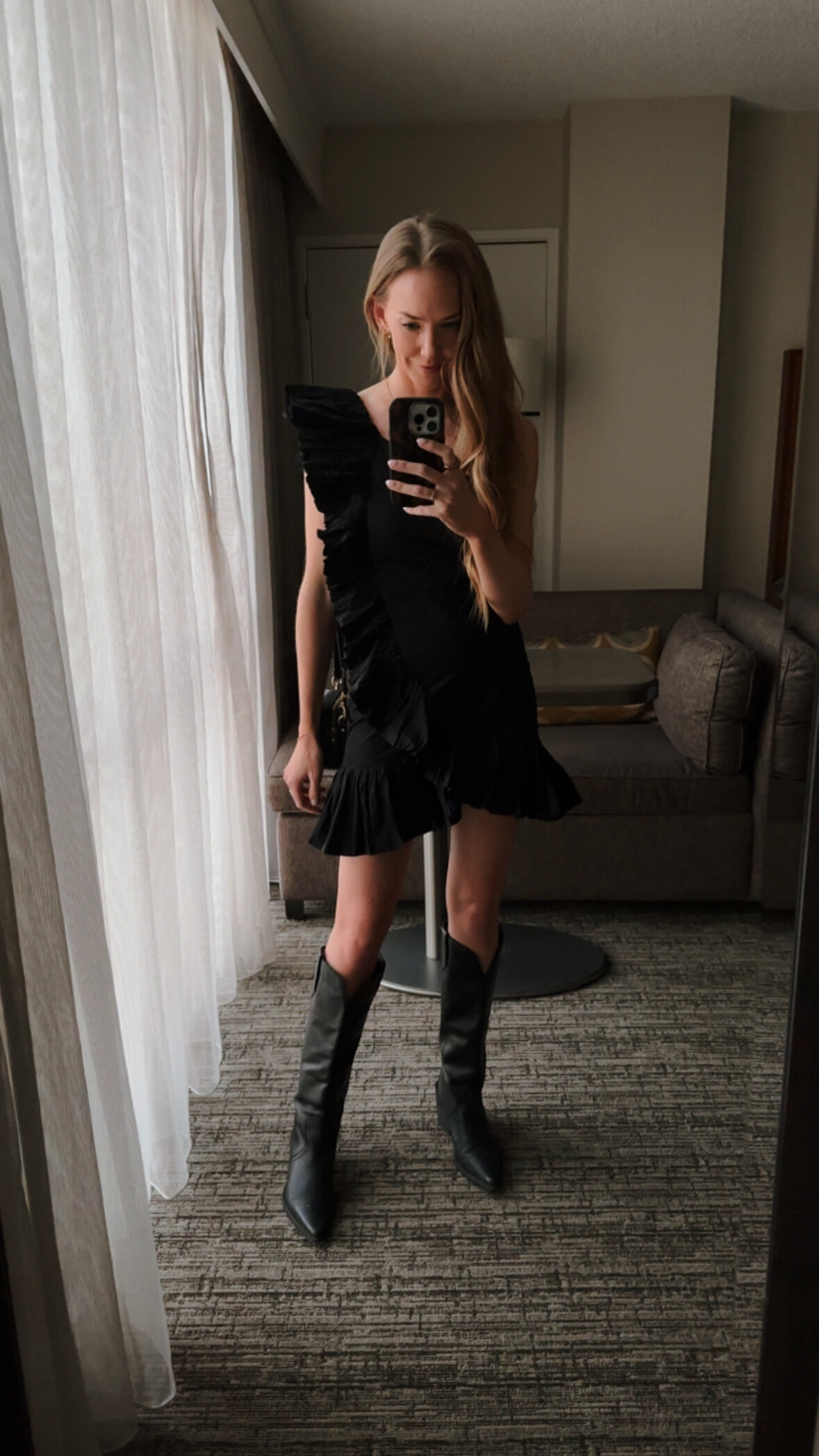 Caroline Wilder Zara Black Dress Mango Boots RPT Convention