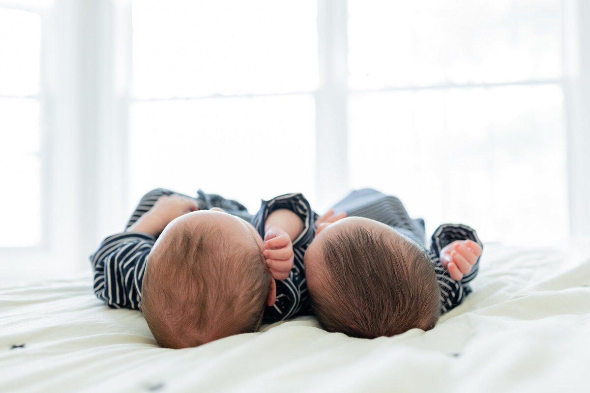 Twin boy newborn photos - Jen Madigan - Naperville In Home Newborn Session