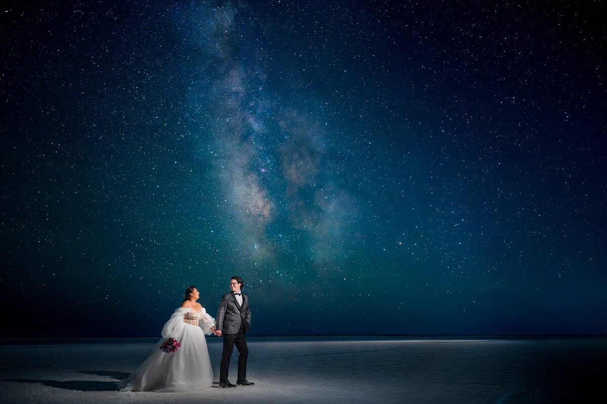 Milky Way Wedding at the Bonneville Salt Flats_252