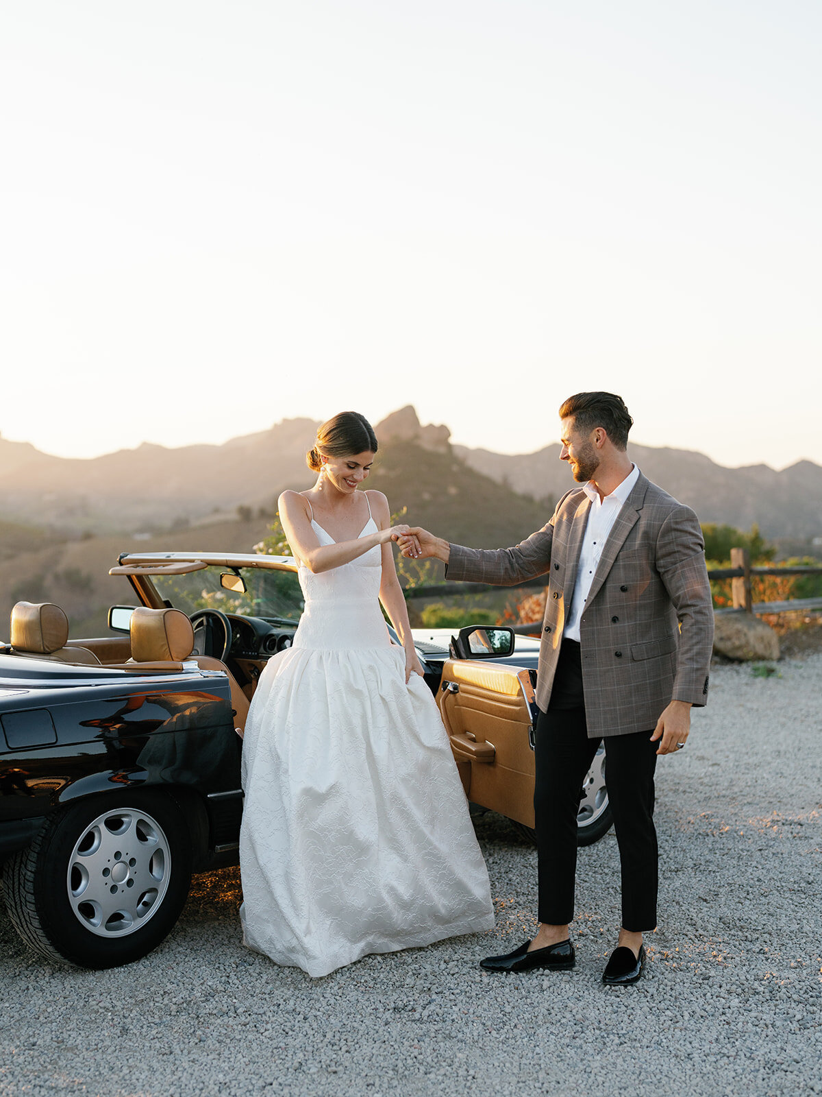 vintage Mercedes for wedding photography Southern California.