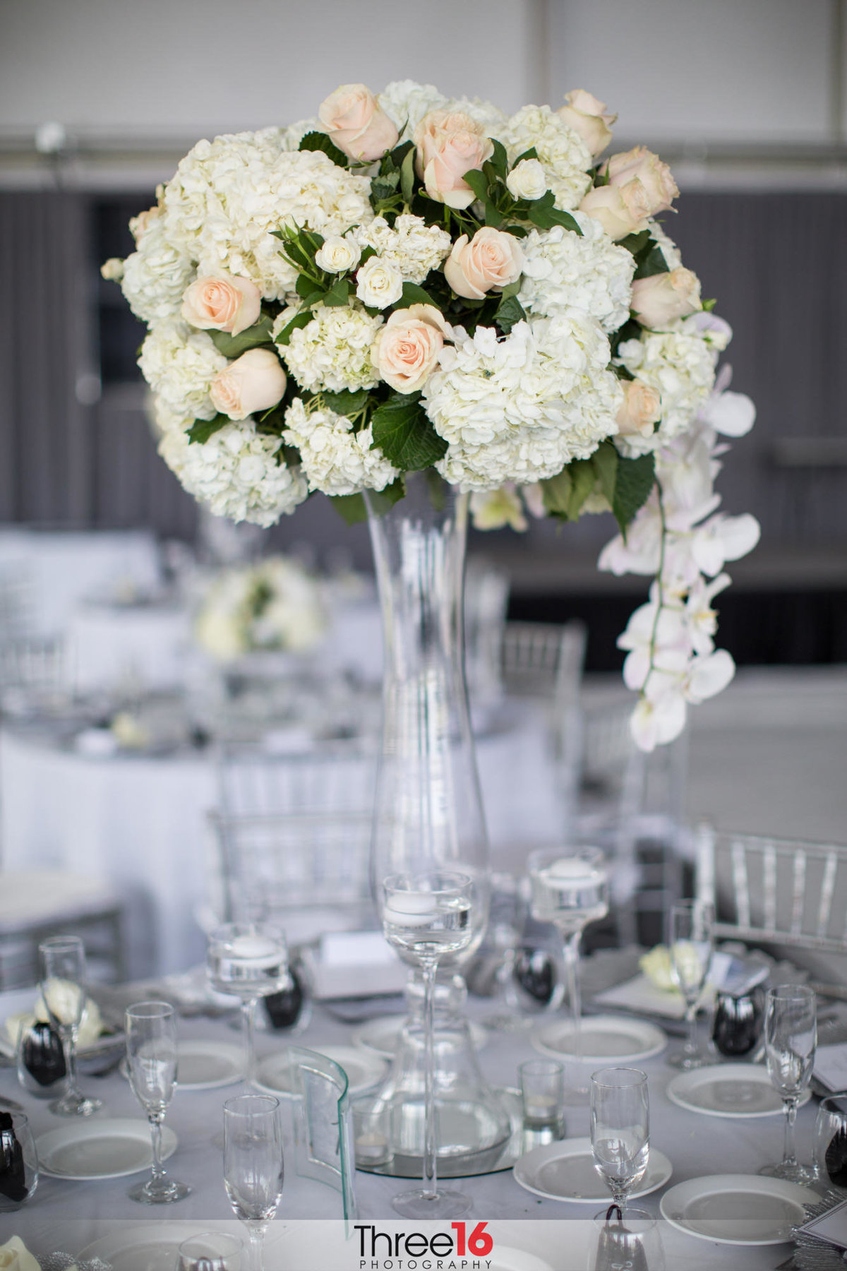 Beautiful wedding table centerpiece