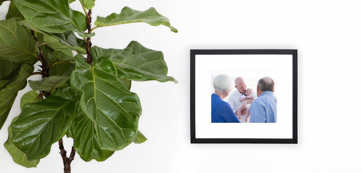 Grandparents looking at their grandson