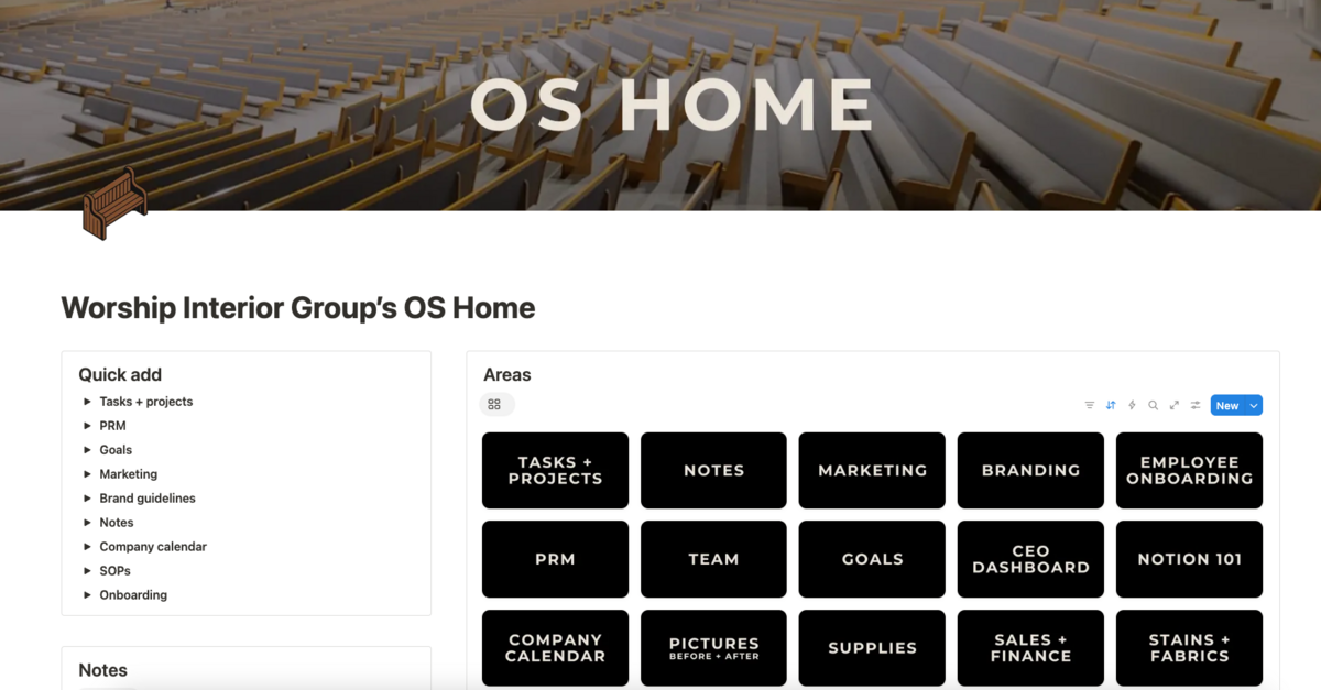 Notion OS Home_Worship Interiors Group