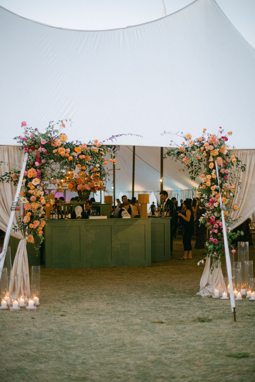 sailcloth-tent-wedding-floral-entrance