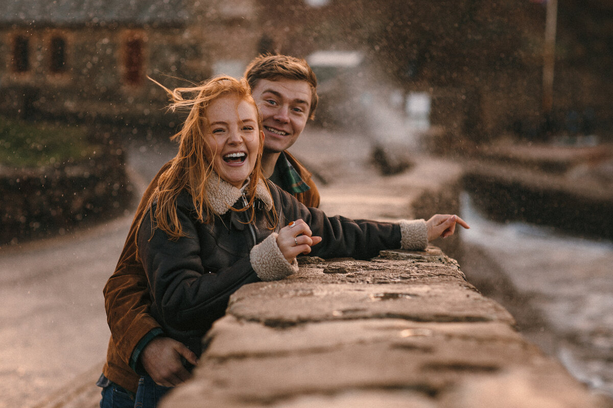 Engagement shoot_couples session_wild winter shoot_Hope Cove_009