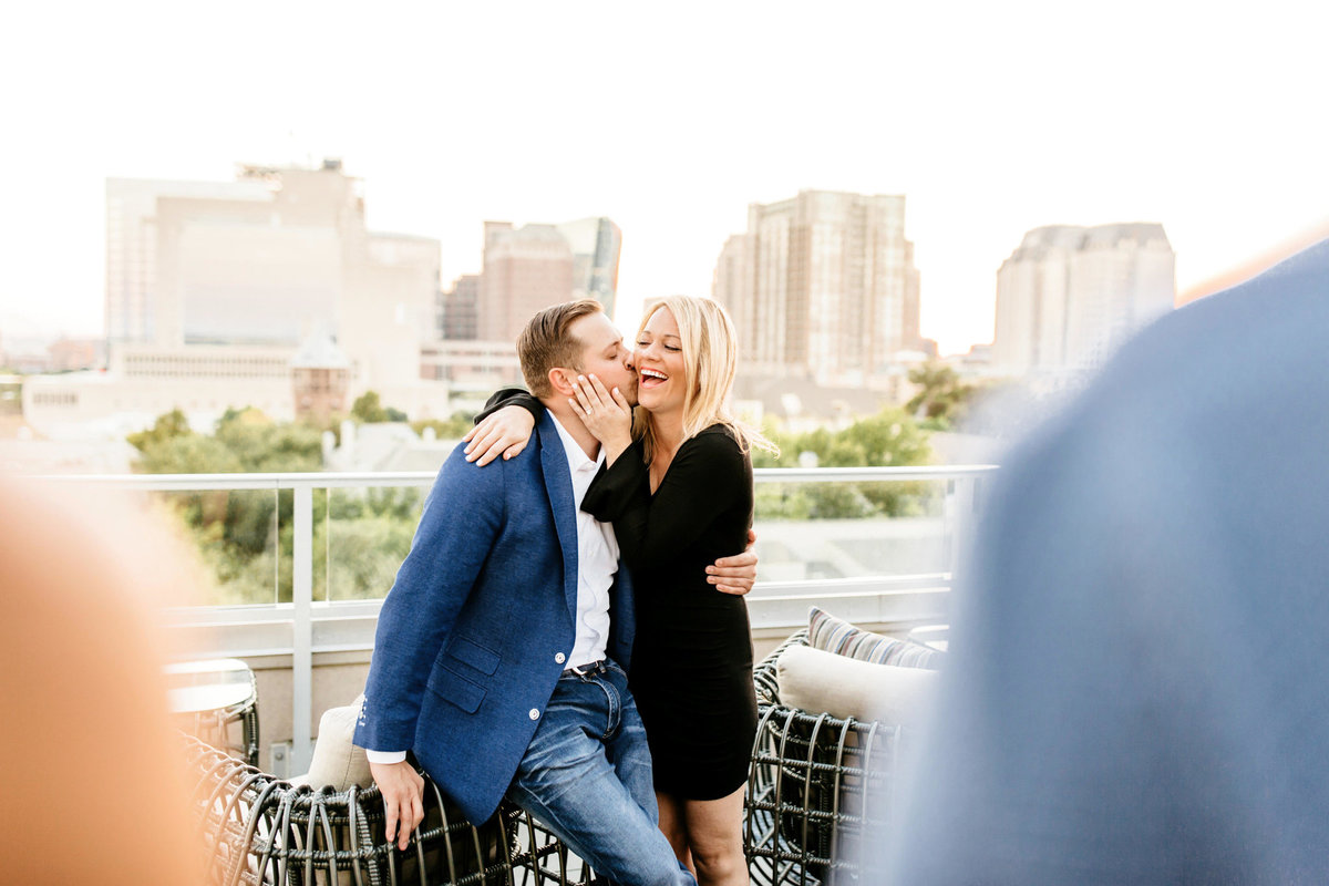 Eric & Megan - Downtown Dallas Rooftop Proposal & Engagement Session-212