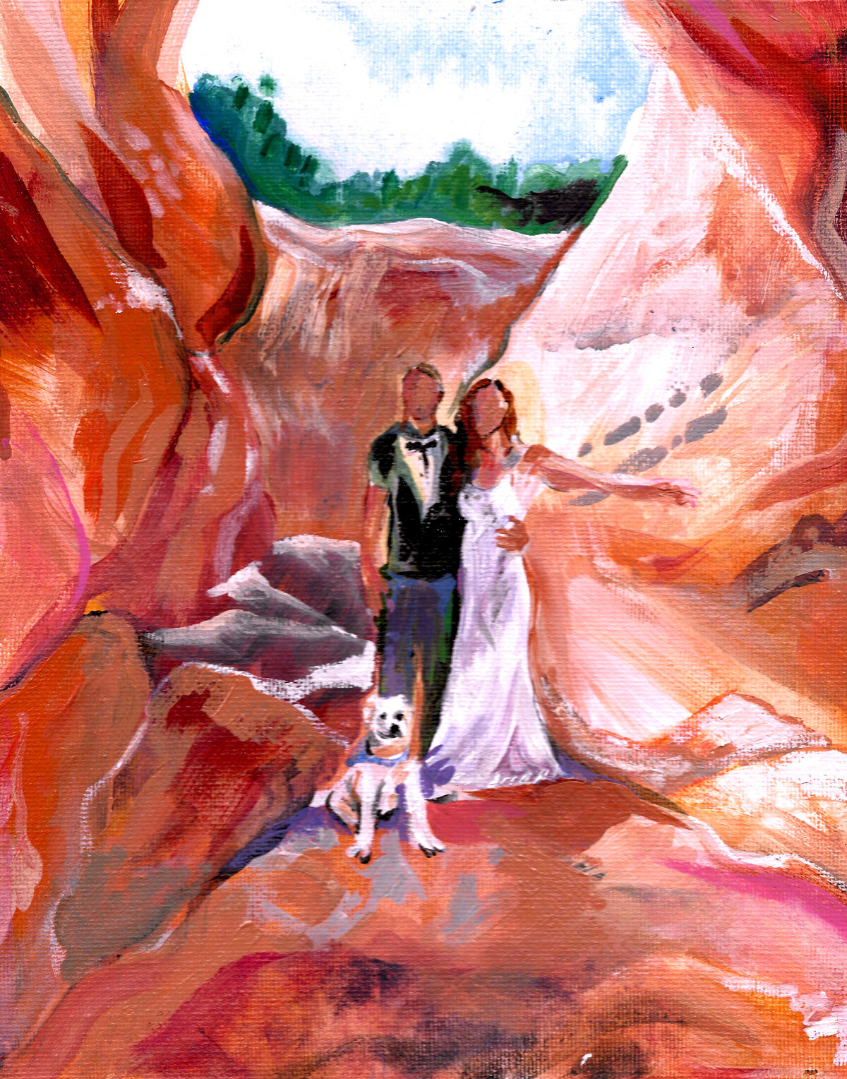 couple in canyon