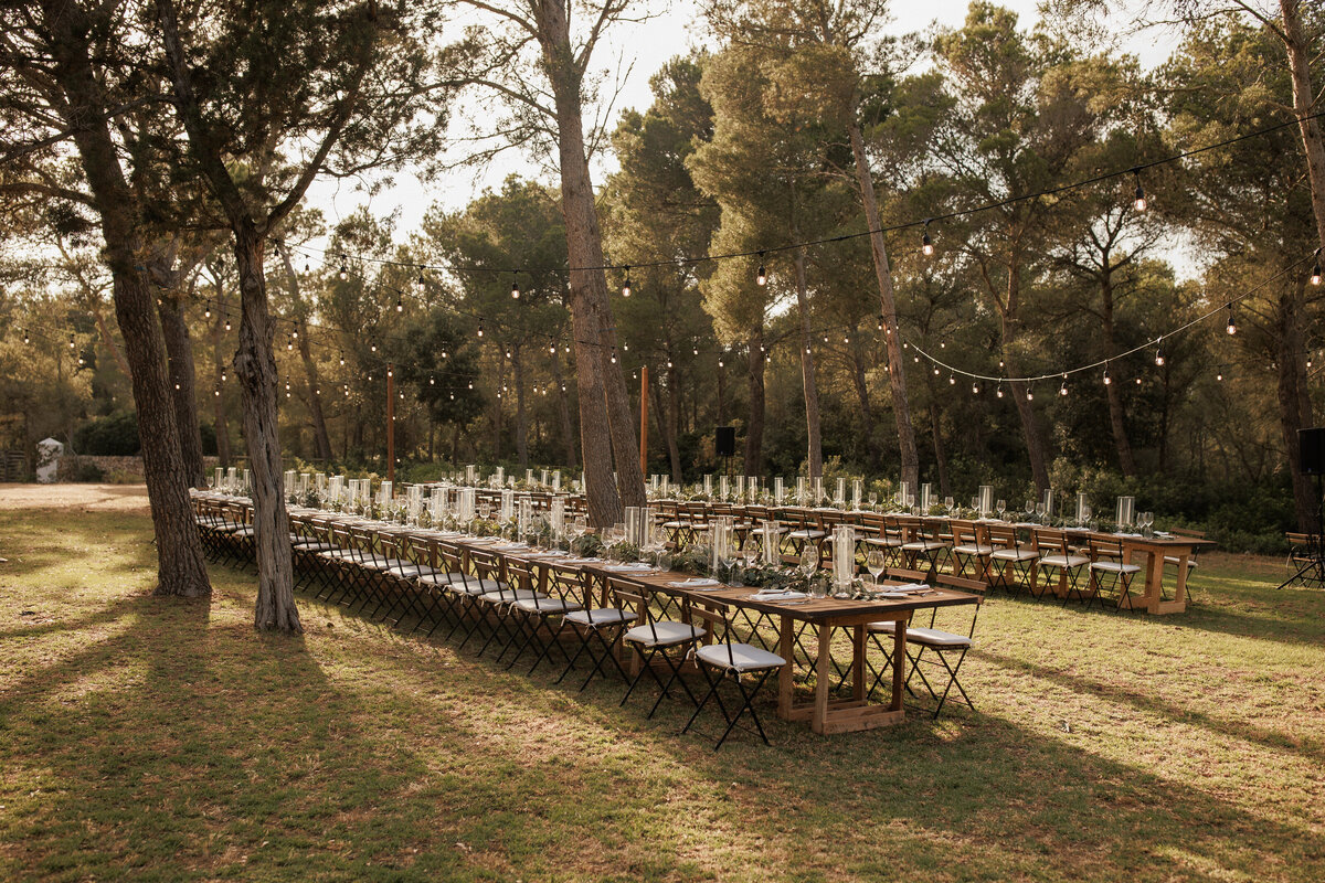 Dinner under the trees