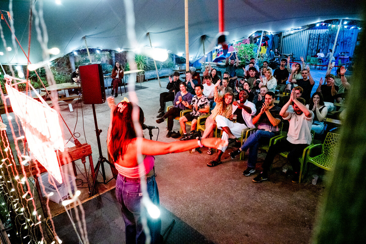 photography of a staffordhire oatcake with a side of brown sauce