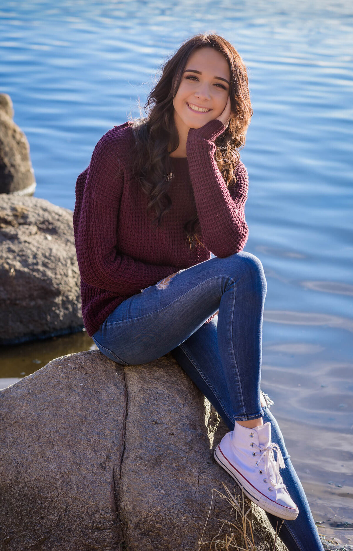 Prescott senior photos outdoors at Willow Lake with Melissa Byrne