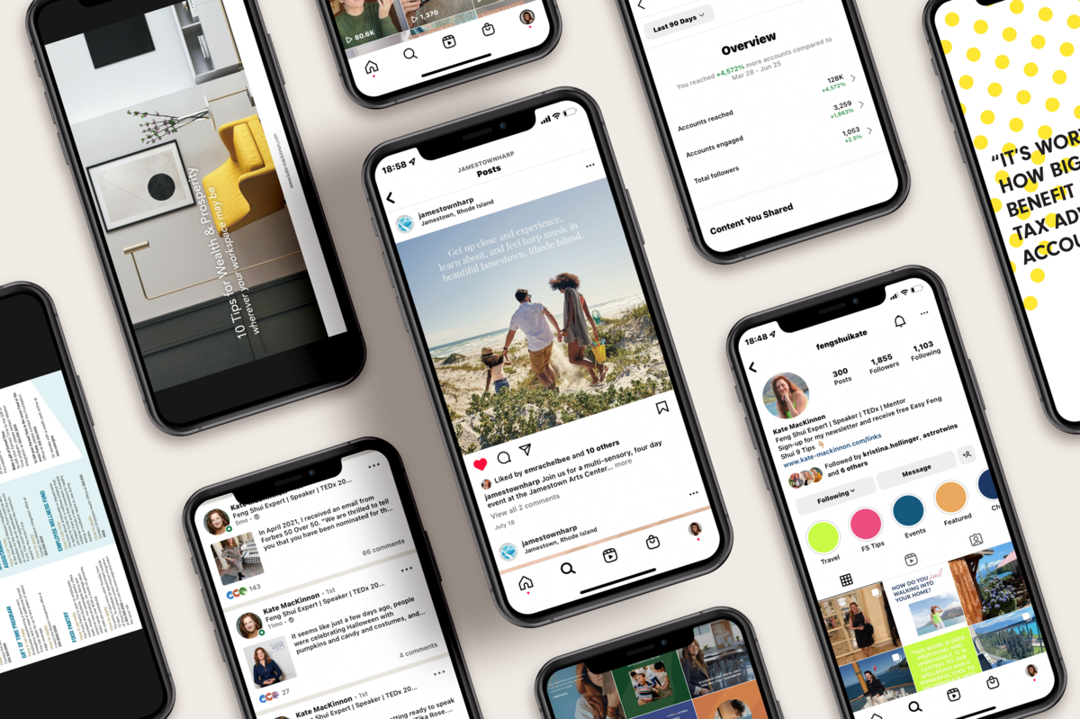 Phone Spread Social Media