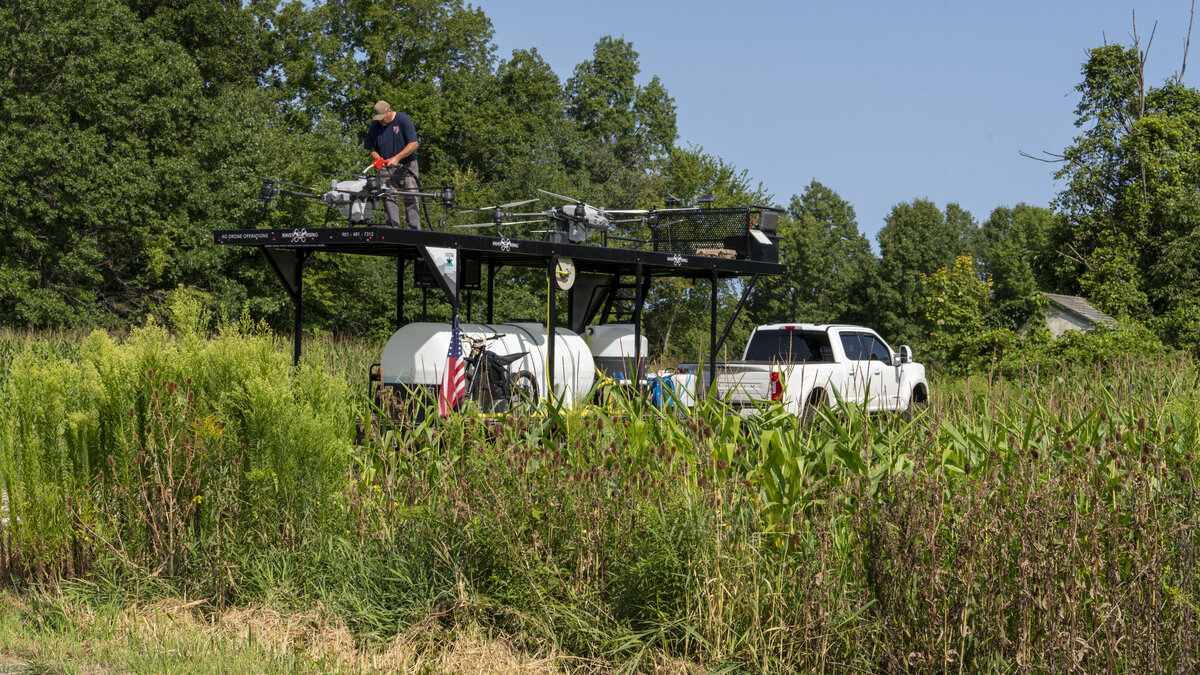 Raven 6 Rising agriculture drone trailer