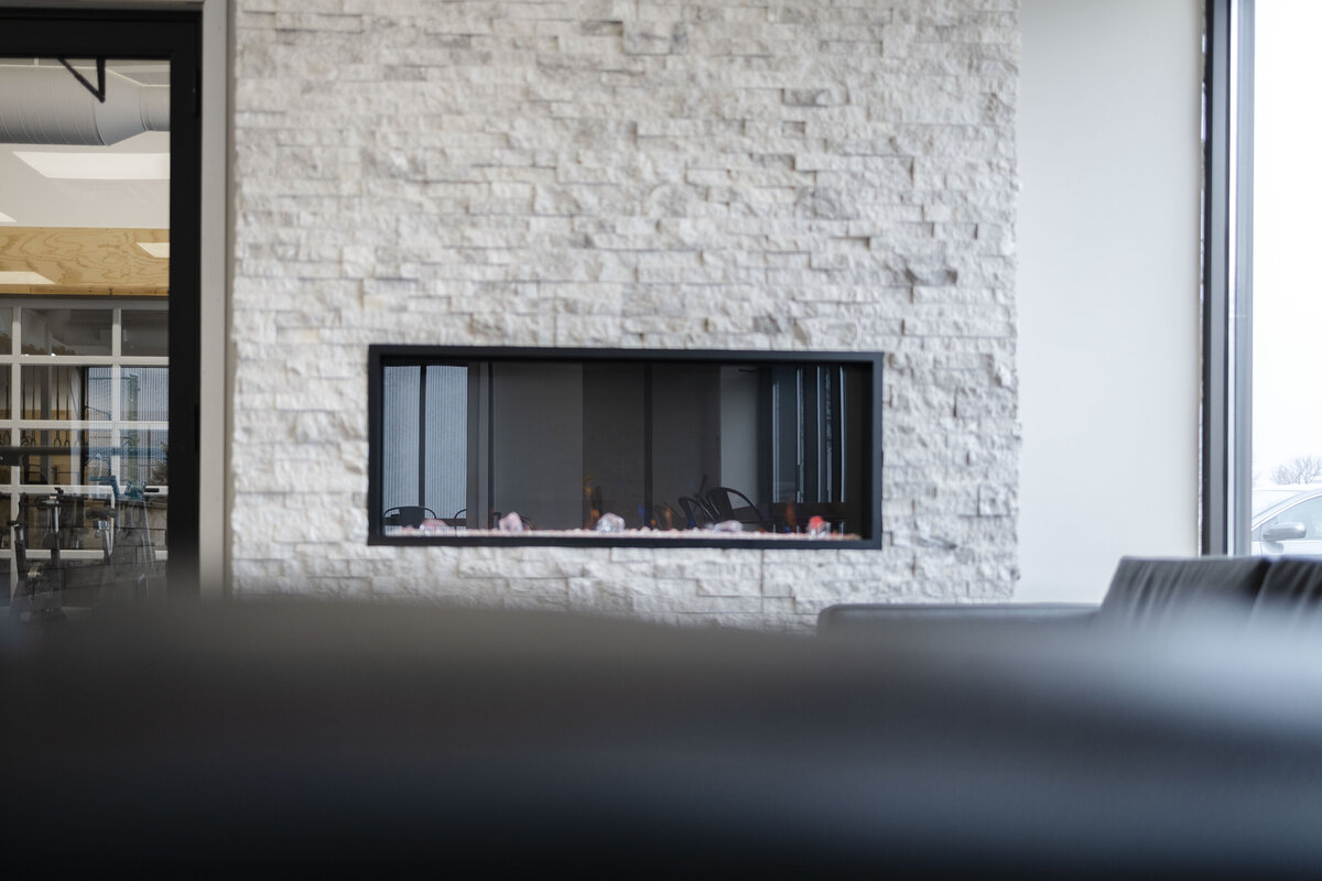 Cozy fireplace