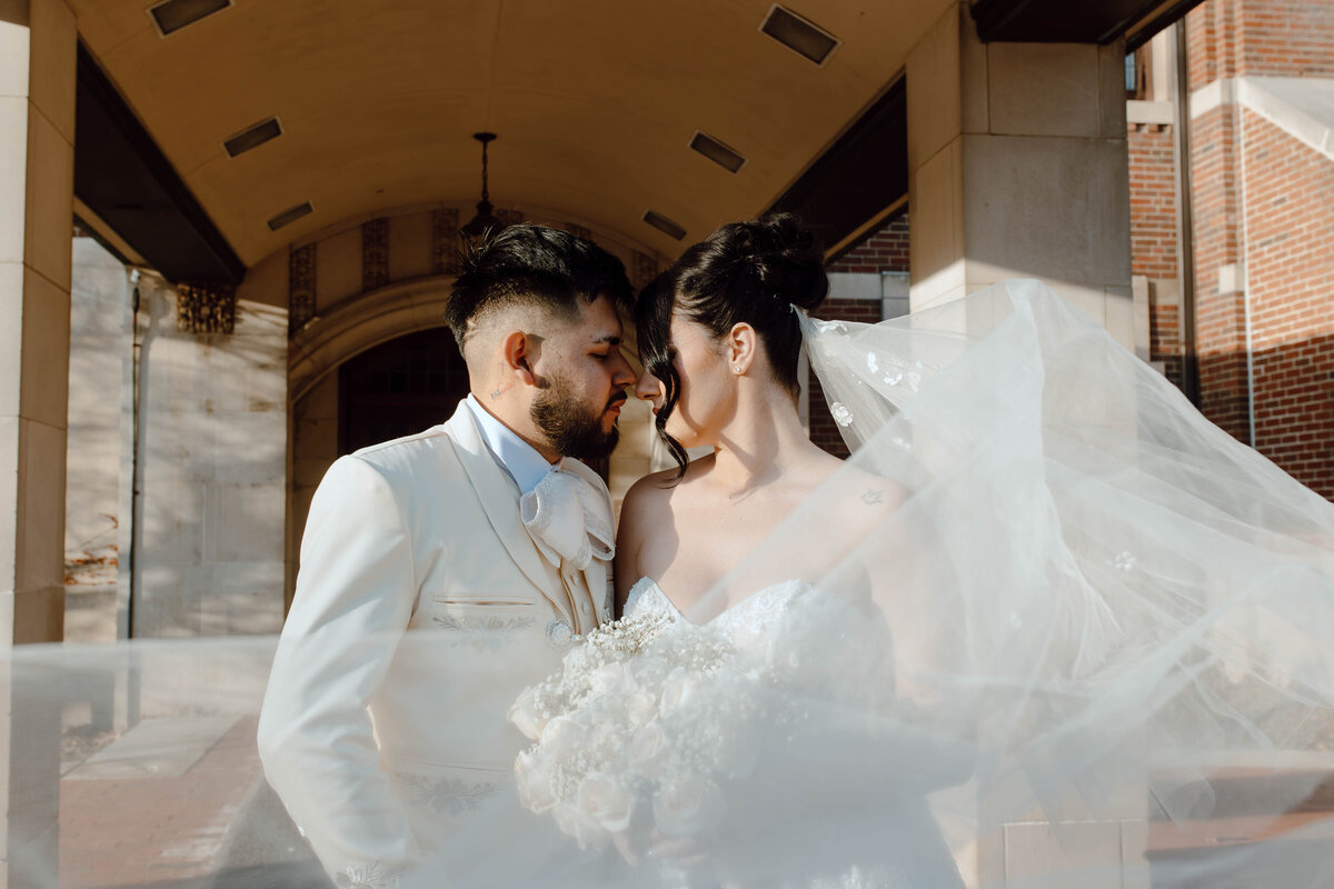 Bridal photos at the University of Michigan Inn
