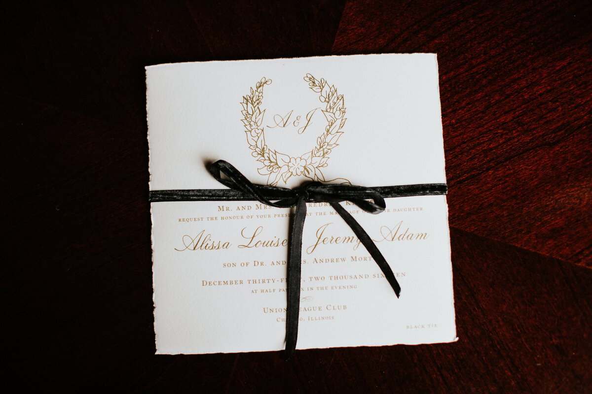 Handmade wedding invitation
