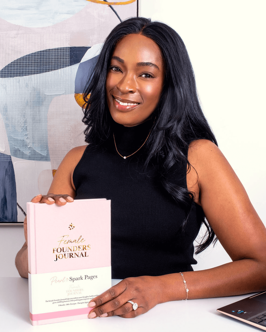 Custom branding for black-owned Female Entrepreneur journals, designed by Emily, a brand and web designer for women business.