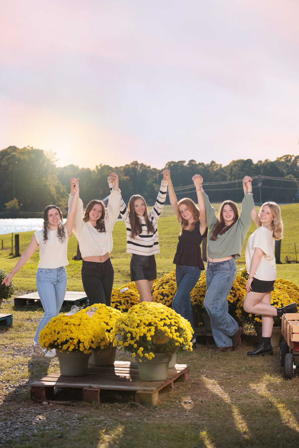 Raleigh Pumpkin Patch Group Teen Portraits