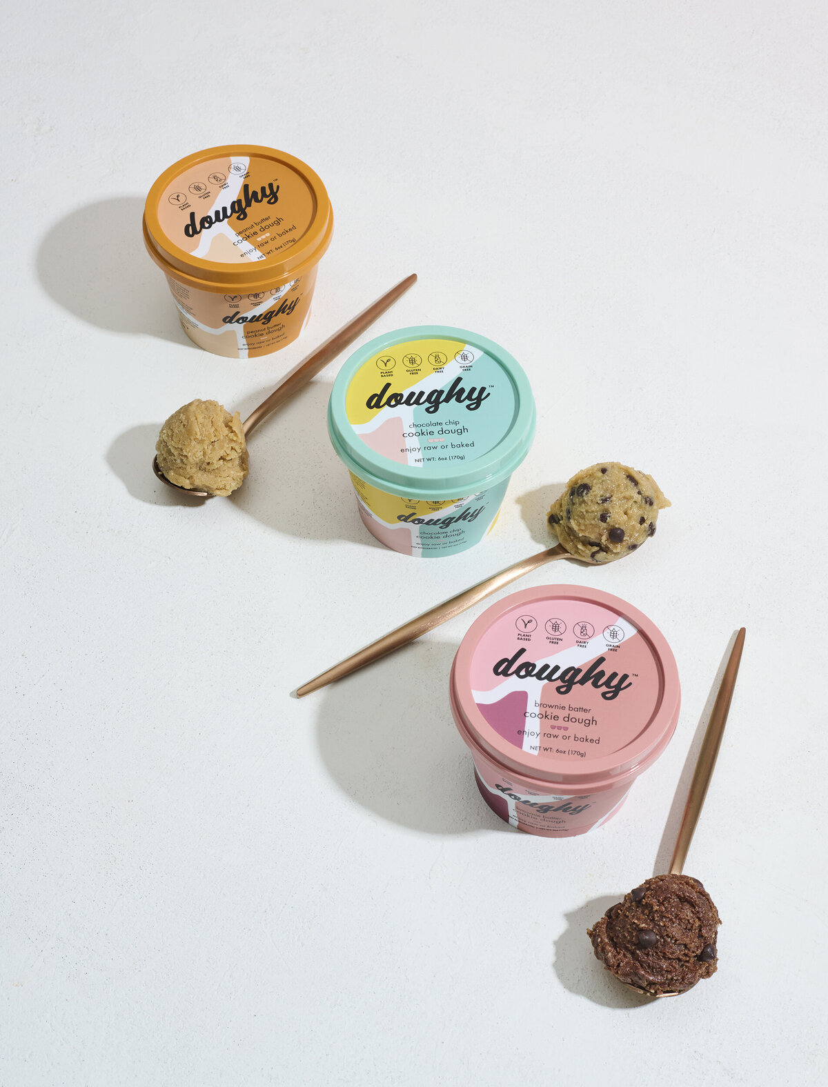 product photography for doughy cookie dough