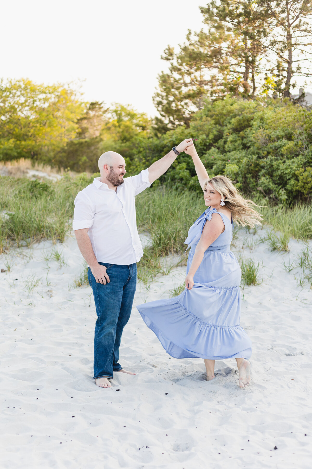 Light and Airy Beach Engagement shoot