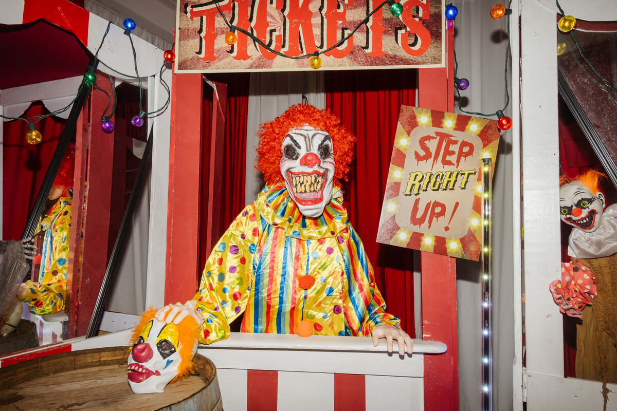 28 - St. Petersburg Halloween Wedding Reception Clown Decor - Tampa Bay Wedding Planner