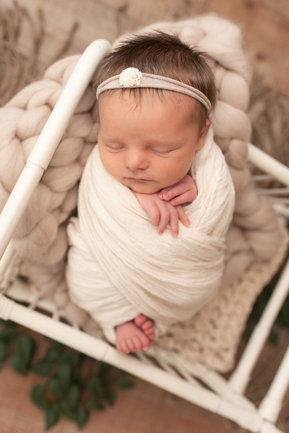 Close up of baby girl at photo session |Sharon Leger Photography || Canton, CT || Family & Newborn Photographer