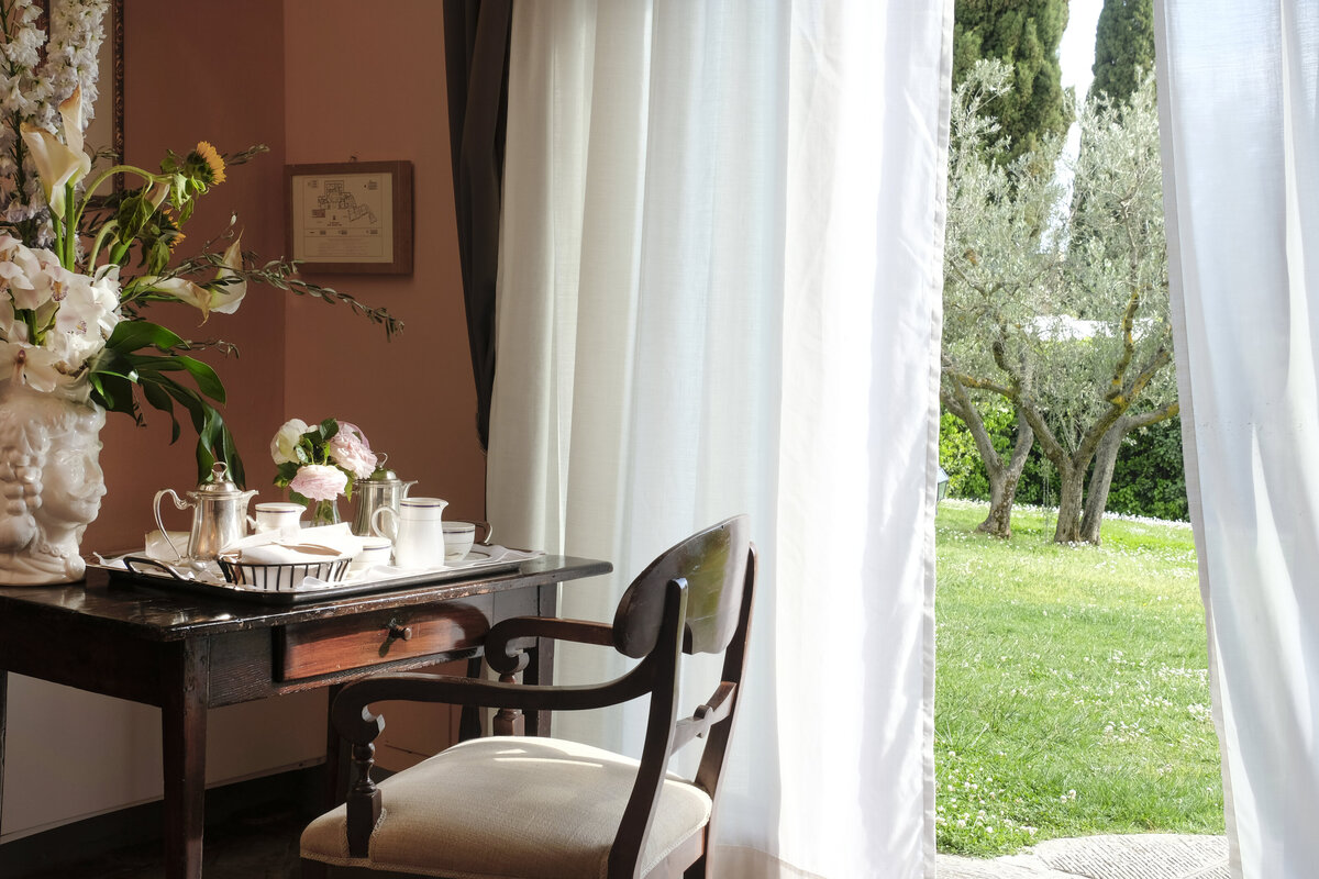 Waterstone - Il Falconiere - Cortona - Luxury Boutique Hotel - Garden view from the suite