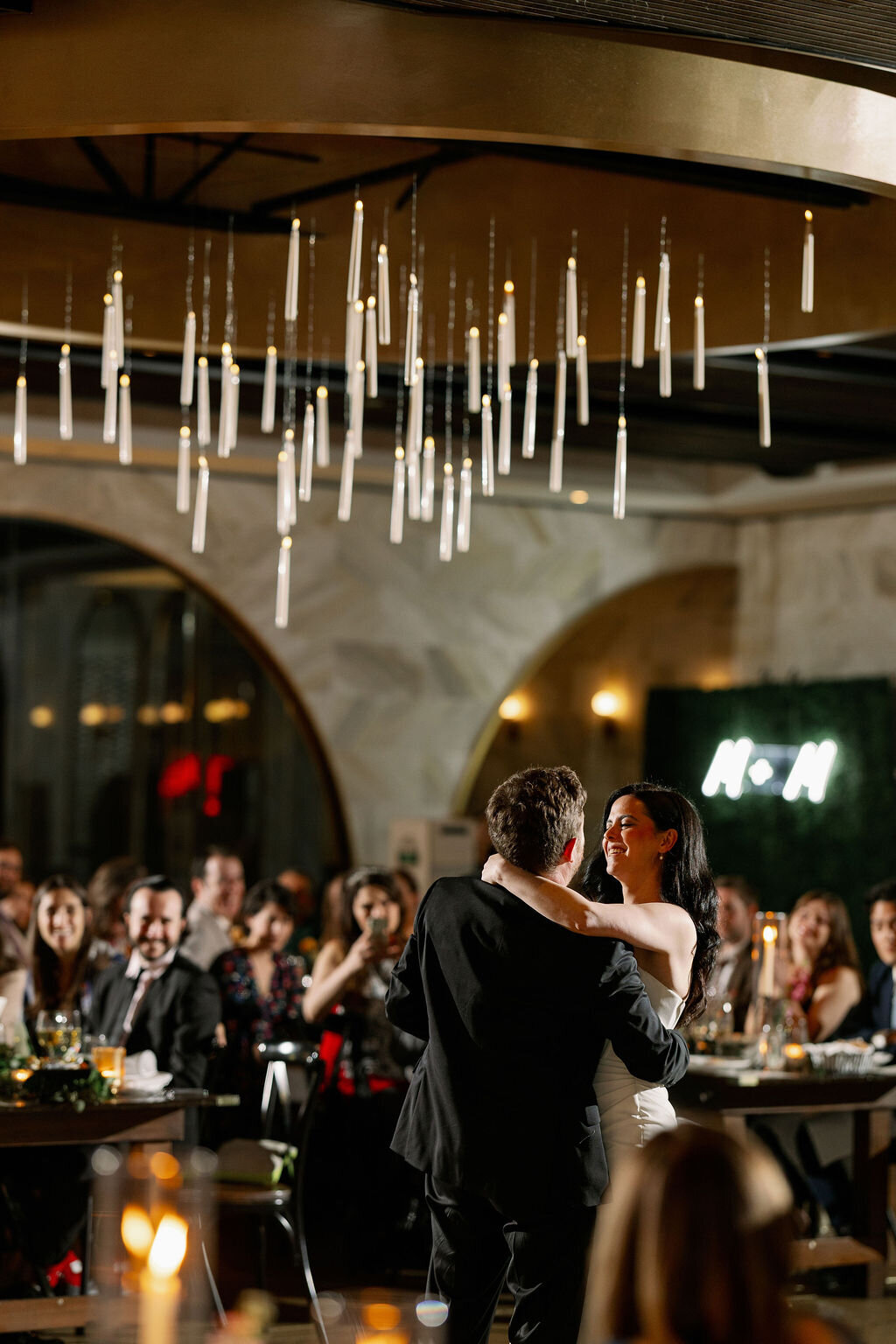 magical harry potter floating white candles over dance floor