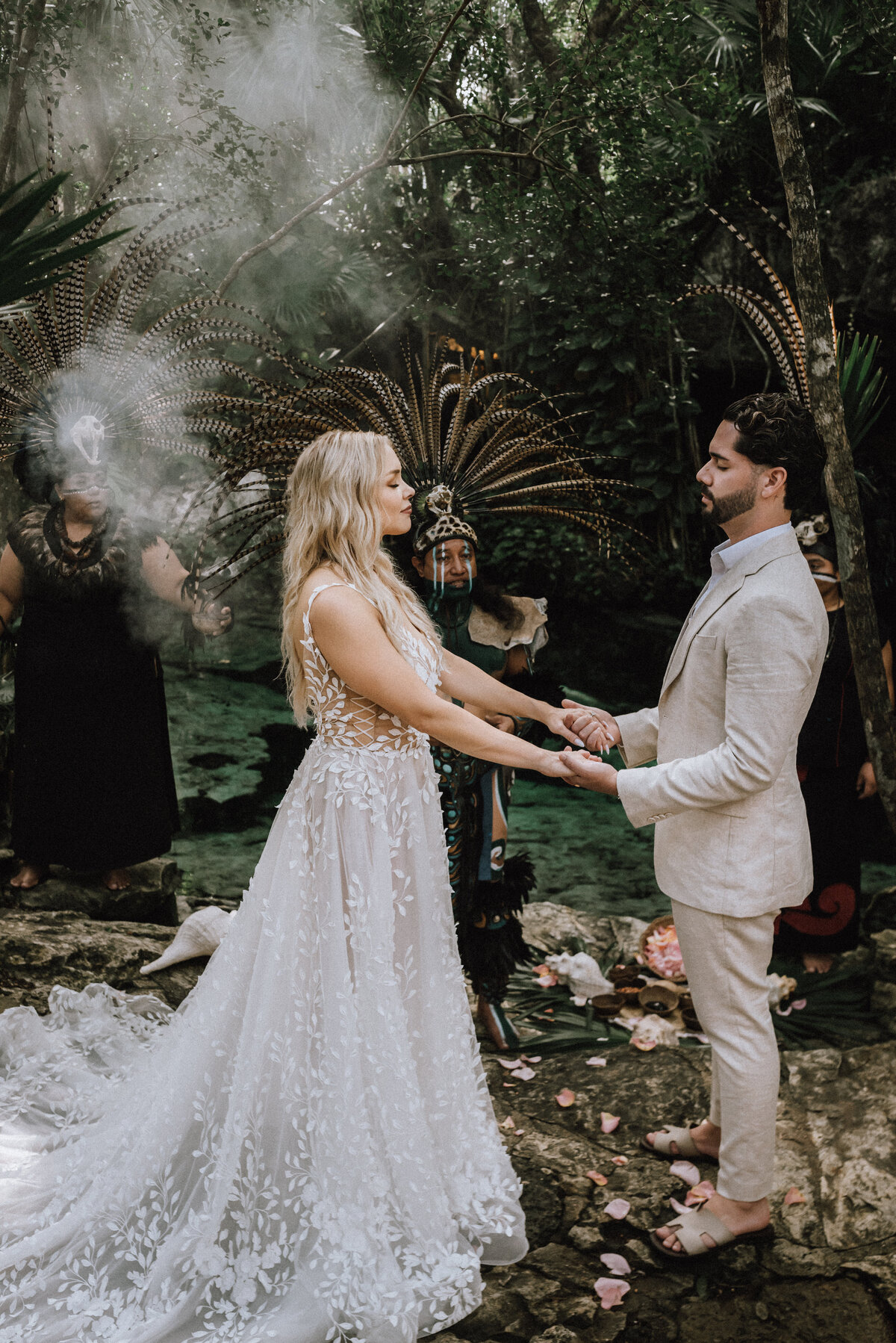 Mayan Wedding Ceremony at a Cenote in Tulum