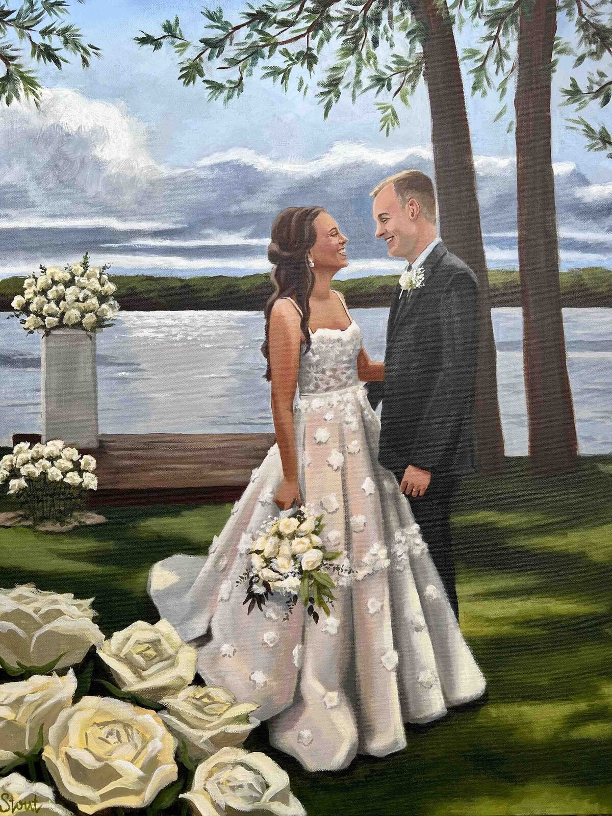 Live Wedding Painting in Upper Midwest