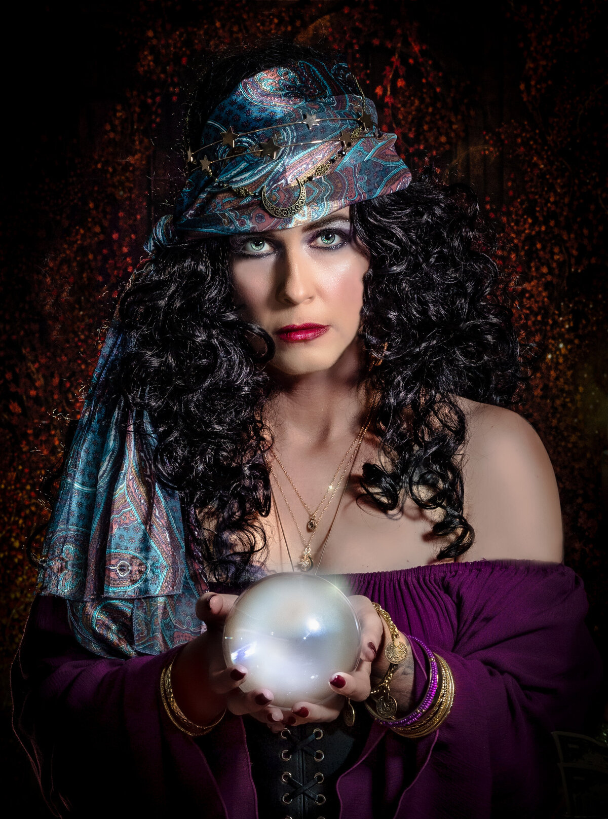 NICOLE EVONNE GYPSY HOLDING CRYSTAL BALL