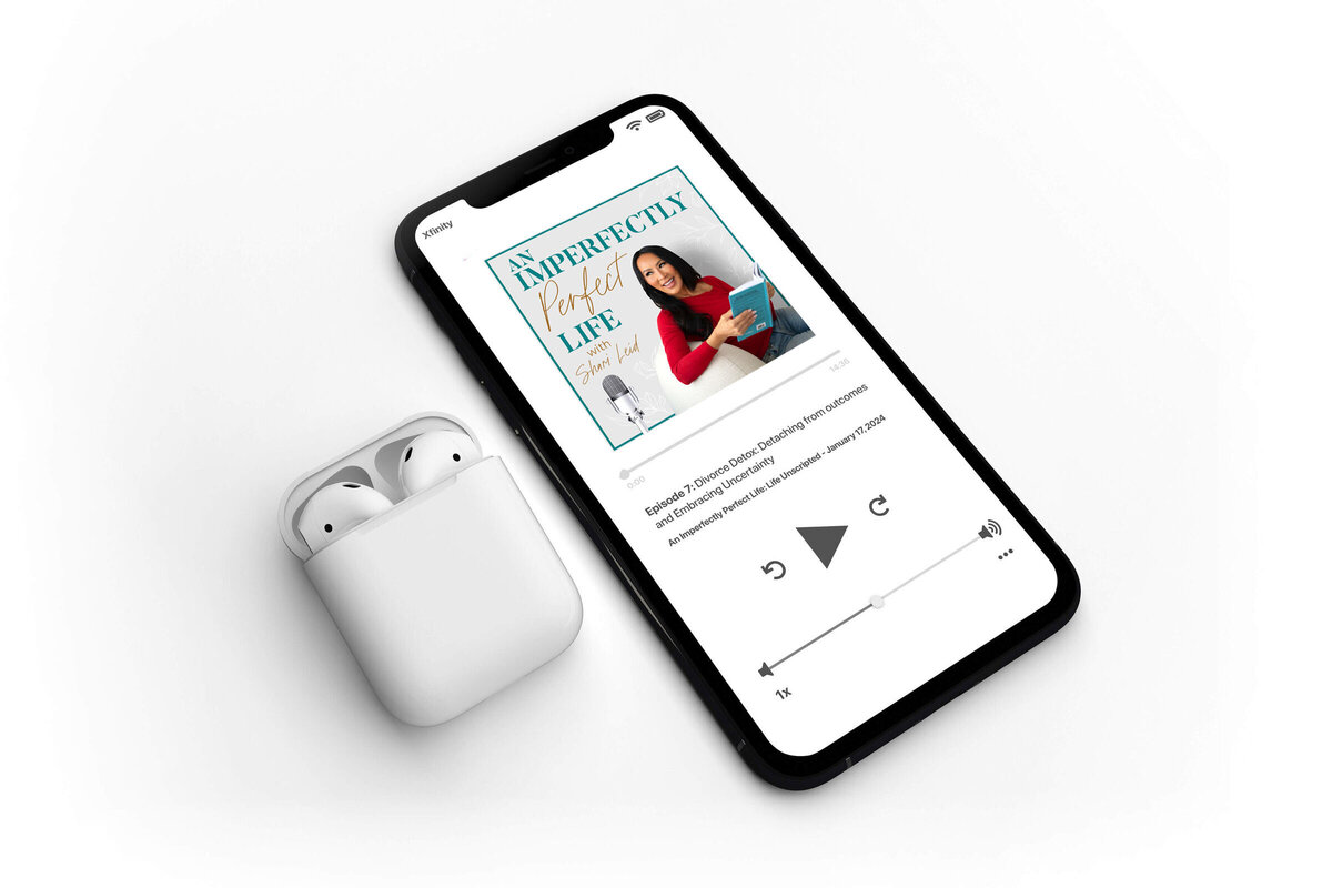 podcast cover on a phone