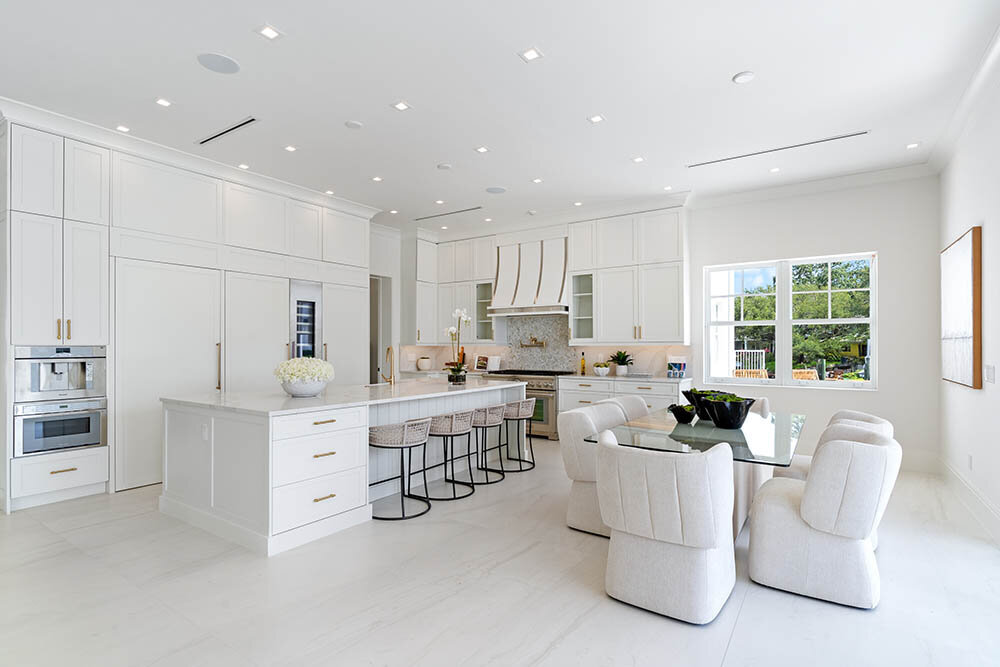 Coastal Luxury Modern Kitchen Neutrals South Florida Home