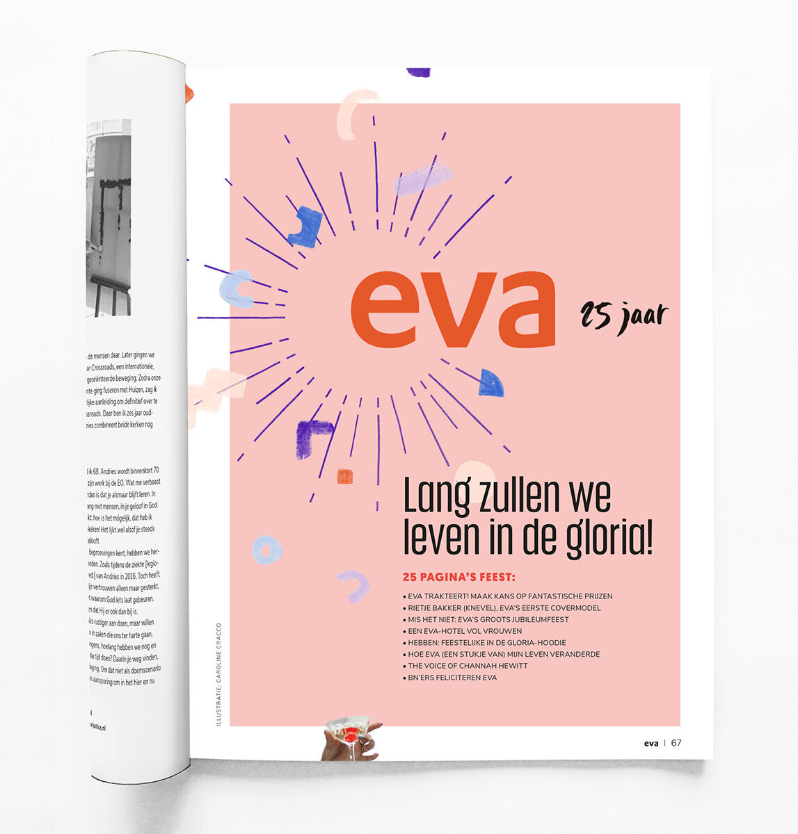 Eva - logo magazine mockup 2 - illustratieve huisstijl - cracco illustration