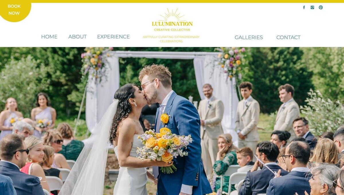 Wedding and event planner website by Petal & Bloom