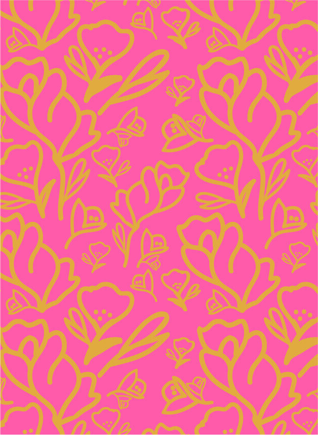 pink yellow floral