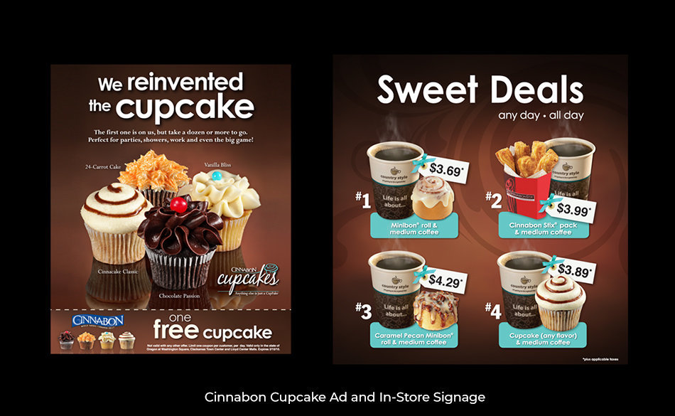 Cinnabon Cupcake Signage